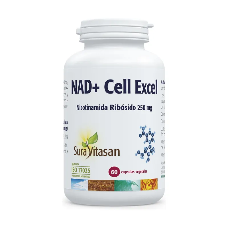 Nad+ cell excel (nicotinamide riboside 250mg) 60 vegetable capsules Sura Vitasan Today Only