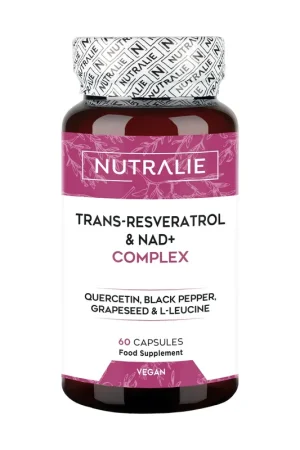 Trusted Brand Trans resveratrol and nad+ complex 686mg 60 capsules of 686mg Nutralie