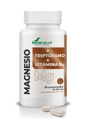Price Cut Magnesium, tryptophan and vitamin b6 90 tablets of 1100mg Soria Natural