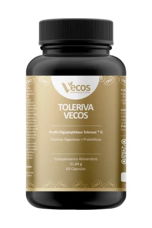 Authentic Toleriva vecos (digestive enzymes + probiotics) 60 capsules Vecos