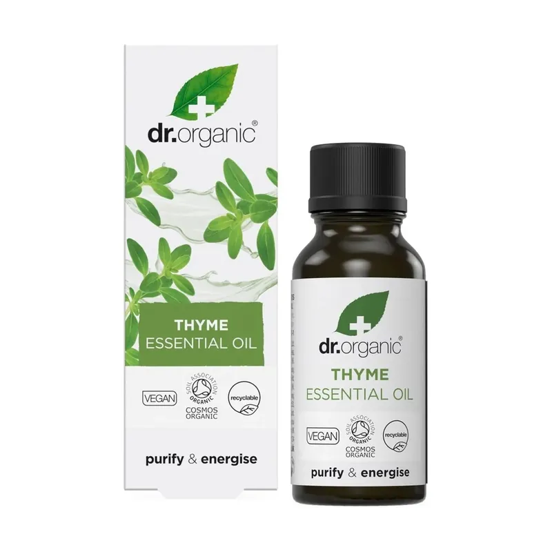 Next Day Delivery Thymol bio thyme essential oil 100% pure 10 ml of oil Dr. Organic