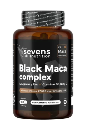 Authentic Black maca complex 180 capsules Sevens Nutrition