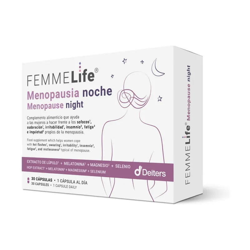 Femmelife® menopause night 30 capsules Deiters Fresh Stock