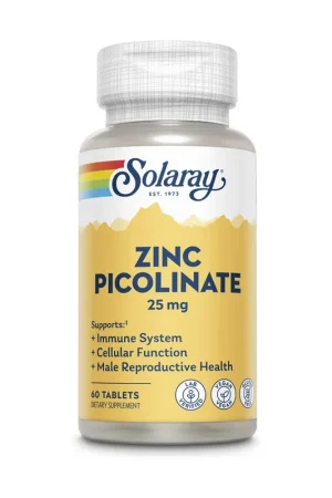 Zinc picolinate 25 mg 60 tablets Solaray Grab Now