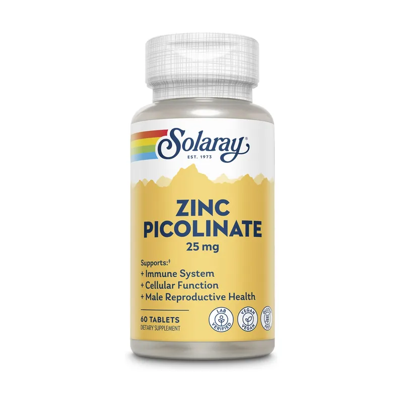 Zinc picolinate 25 mg 60 tablets Solaray Grab Now