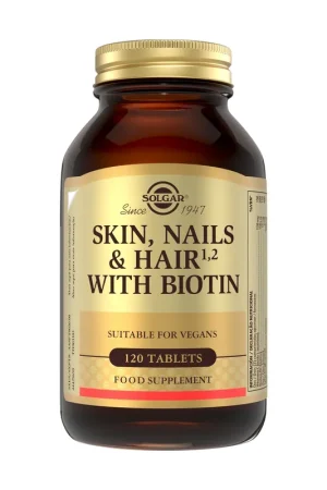 Express Delivery Hair, skin, and nails with biotin 120 tablets Solgar