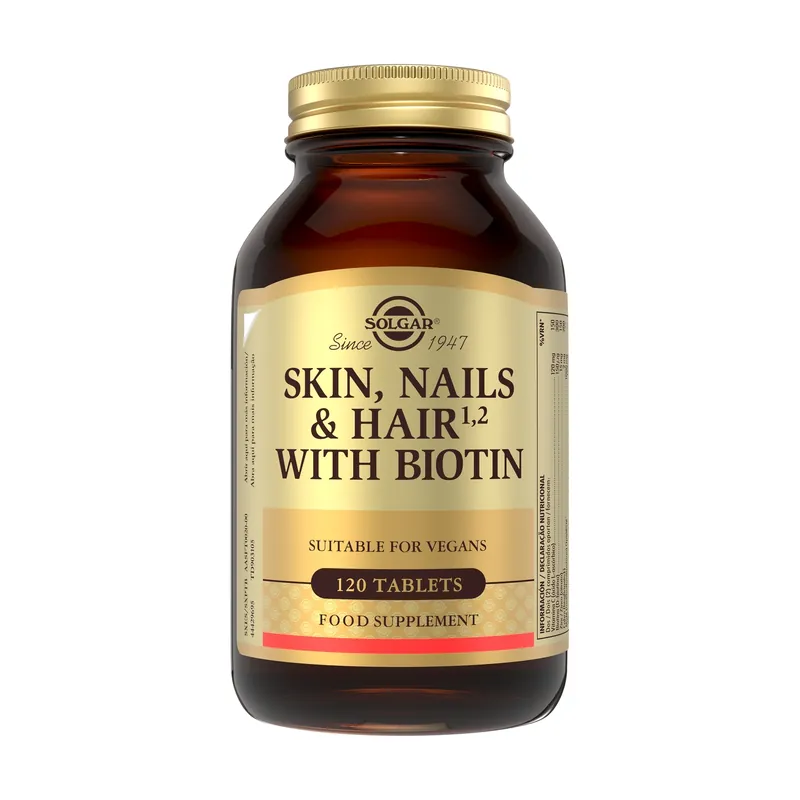 Express Delivery Hair, skin, and nails with biotin 120 tablets Solgar