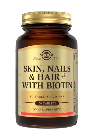 Hair, skin and nails with biotin 60 tablets Solgar New Release