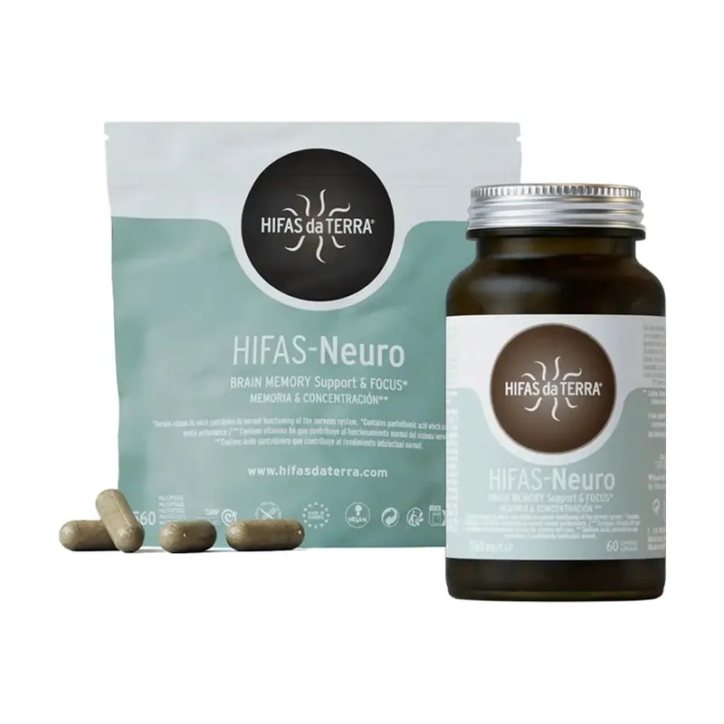 Hifas pack - memory and concentration 120 capsules of 560mg Hifas da Terra Top Rated