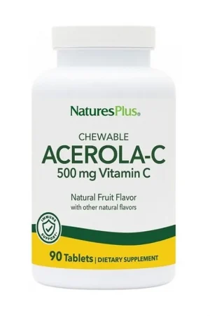 Acerola c 500mg 90 chewable tablets Natures Plus Price Cut