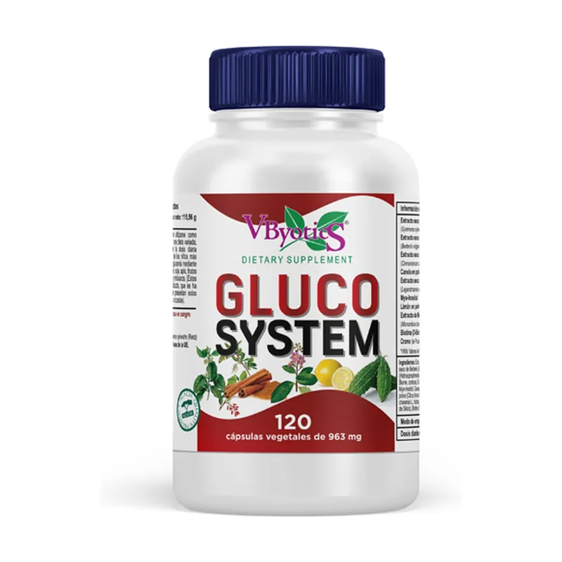 Big Sale Gluco system glucose control 120 vegetable capsules Vbyotics