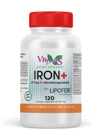 Price Drop Iron plus iron 120 vegetable capsules Vbyotics