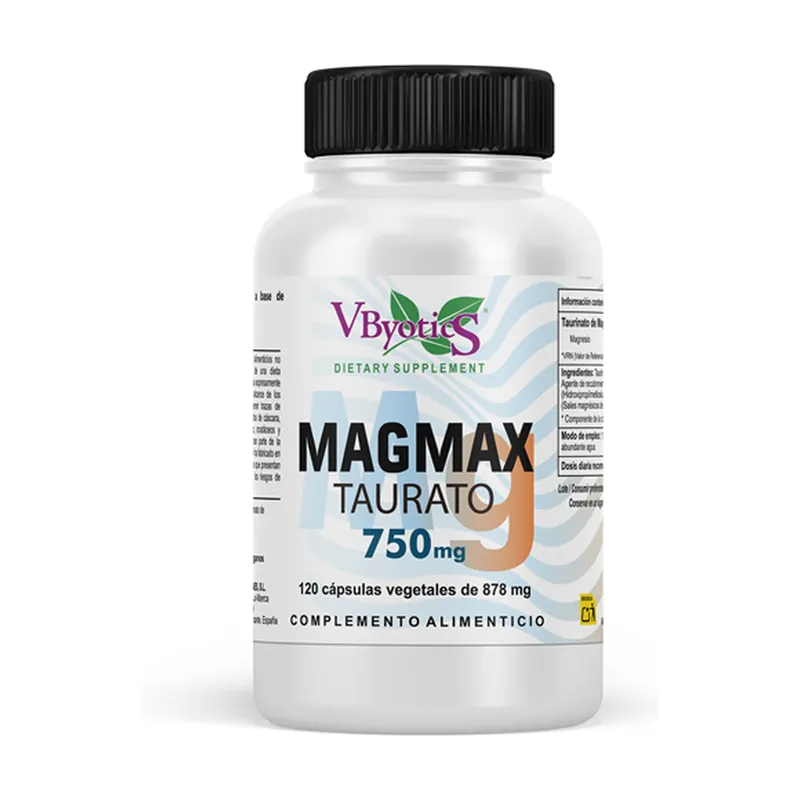 Magmax magnesium taurate 120 vegetable capsules Vbyotics Crafted