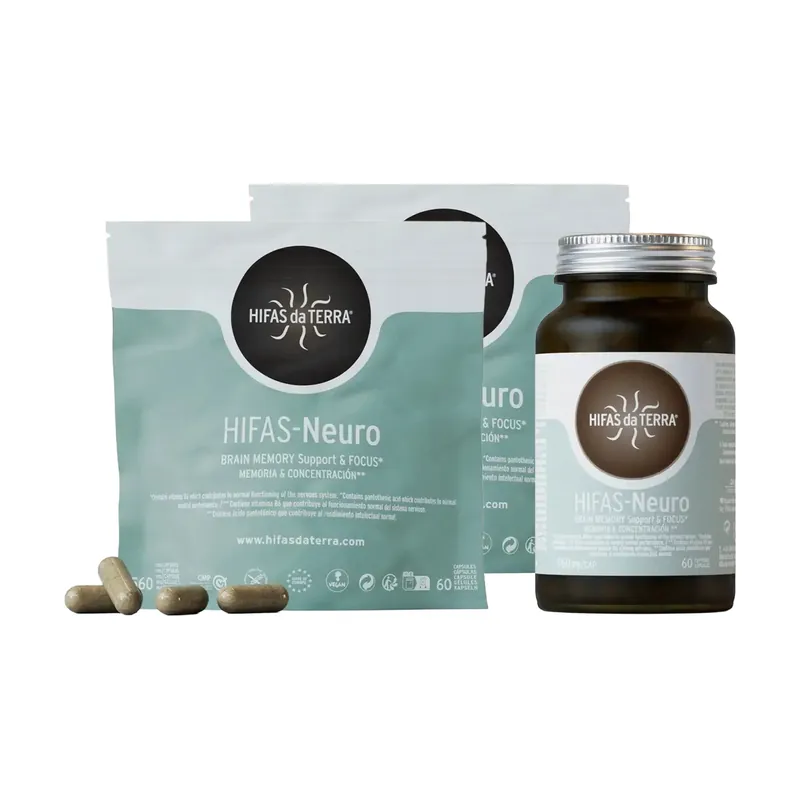 Save Now Hifas-neuro memory and concentration pack 180 capsules of 560mg Hifas da Terra