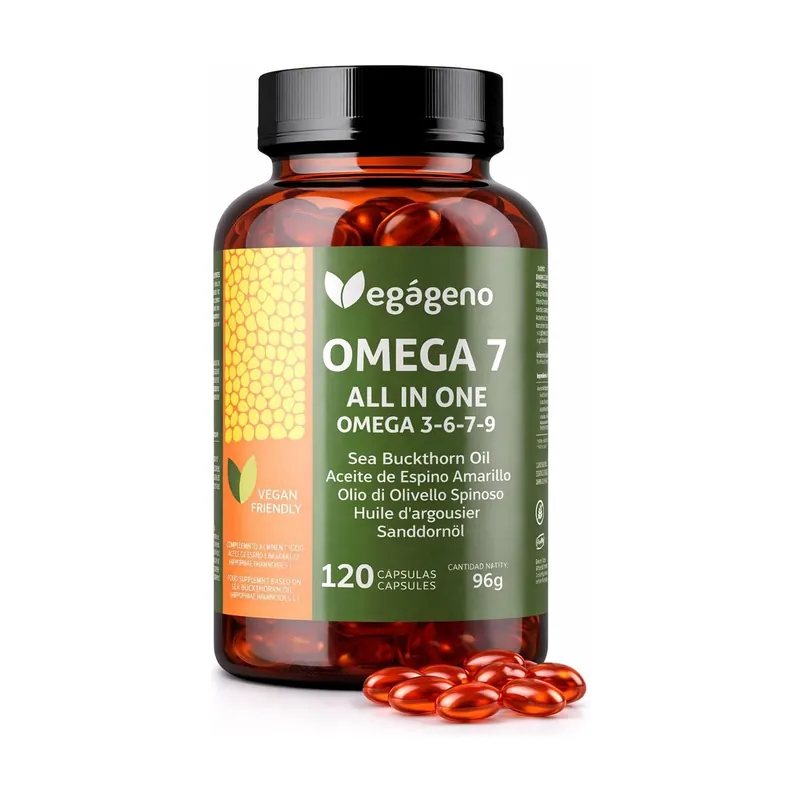 Fan Favorite Omega 7 all in one omega 3 6 7 9 and vitamin e 120 capsules Vegageno