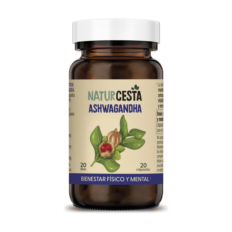 Time-Limited Ashwagandha physical and mental well-being 20 capsules Naturcesta