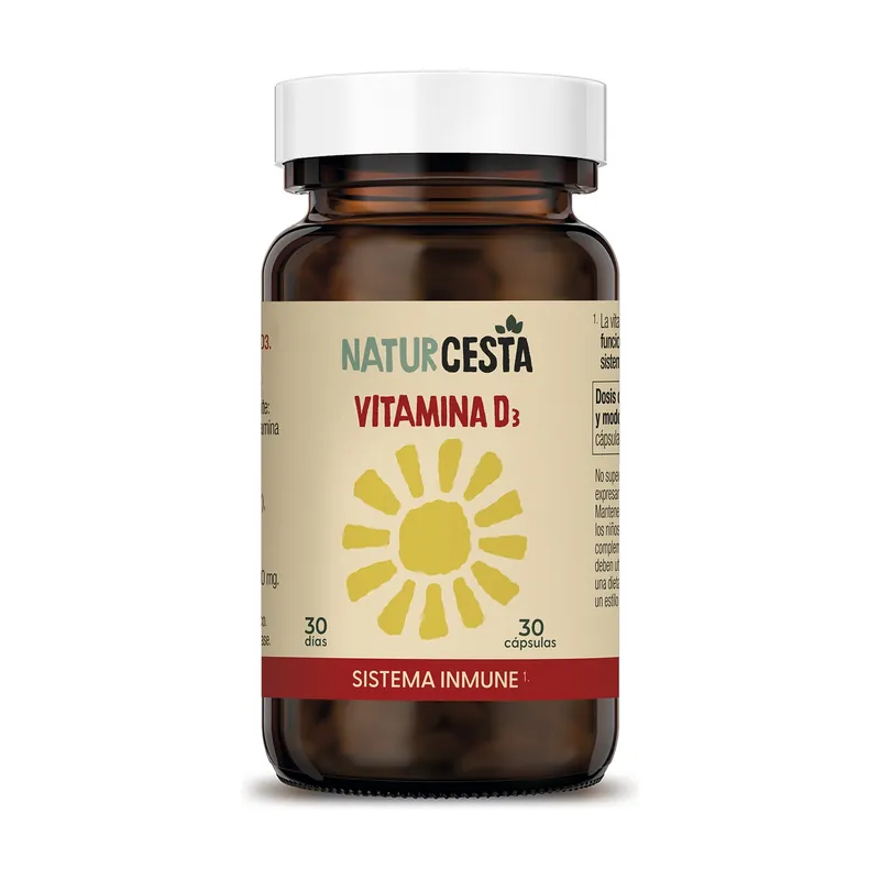 Vitamin d3 immune system 30 capsules Naturcesta While Supplies Last